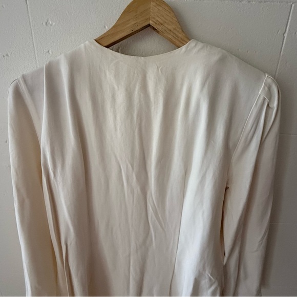 Vintage Cream Button-Front Mini Dress - Picture 9 of 10